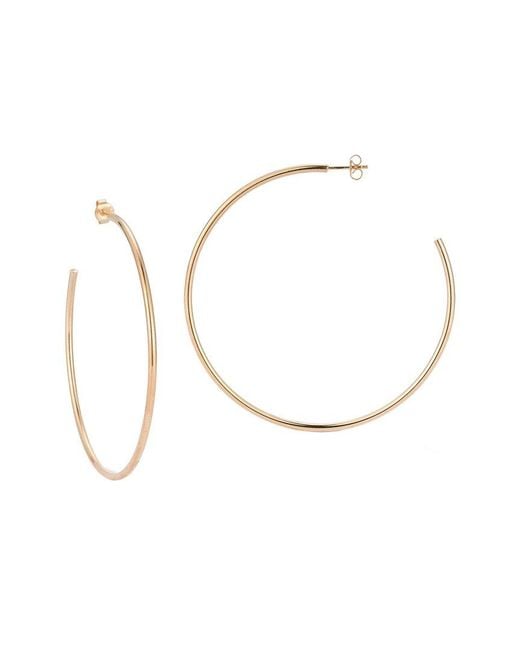 Glaze Jewelry White 14k Rose Gold Vermeil Thick Hoops
