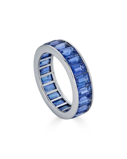 Diana M Blue Fine Jewelry 18K 7.53 Ct. Tw. Sapphire Eternity Ring