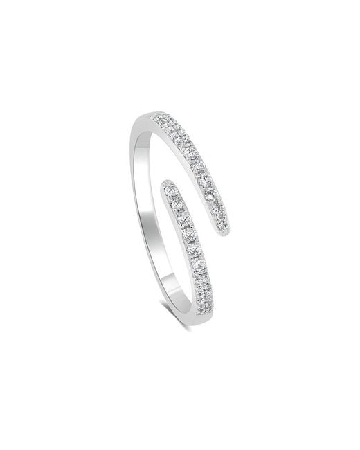 Sabrina Designs White 14k 0.18 Ct. Tw. Diamond Cross Over Ring