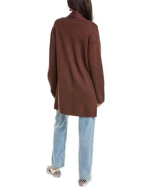 Monrow Brown Supersoft Sweater Knit Cardigan