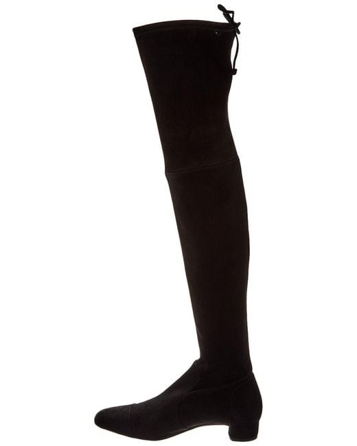 Stuart Weitzman Black Bridget City Suede Over-The-Knee Boot