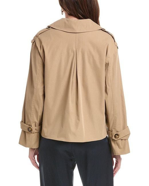 NVLT Natural Cropped Double-Breasted Coat