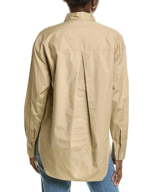 Enza Costa Natural Poplin Shirt