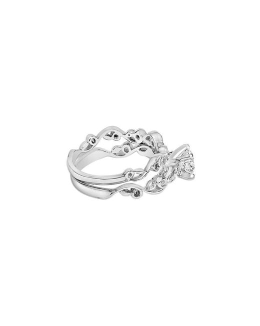 Haus of Brilliance White 14K 1.00 Ct. Tw. Lab-Grown Diamond Engagement Set Ring