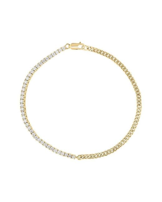 Effy Fine Jewelry Metallic 14K 0.95 Ct. Tw. Lab-Grown Diamond Bracelet