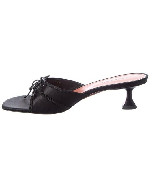 AMINA MUADDI Blue Eleonora Satin Sandal