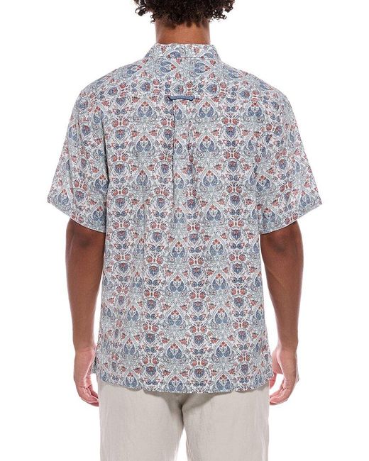 Tommy Bahama White Santa Rosa Gardens Linen-Blend Camp Shirt for men