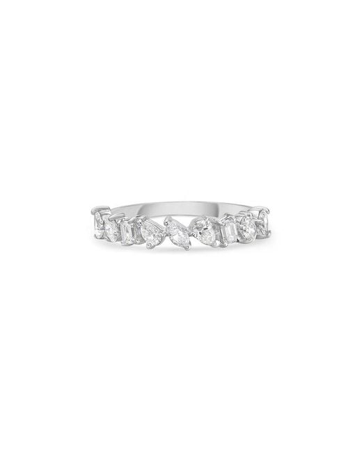 Forever Creations USA Inc. White Forever Creations 14K 0.76 Ct. Tw. Diamond Half-Eternity Ring