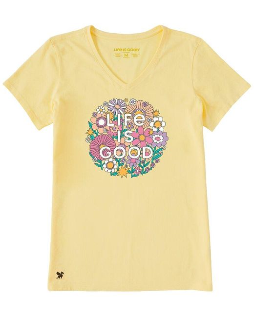 Life Is Good. Yellow Crusher T-Shirt