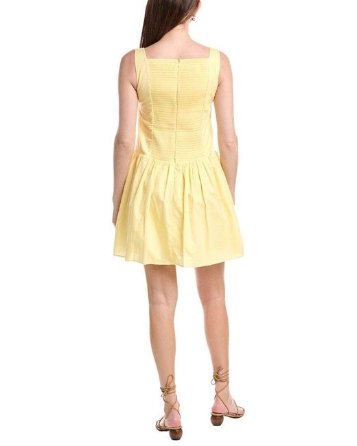 Julia Jordan Yellow Poplin Sleeveless Mini Dress