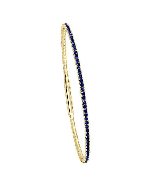 Sabrina Designs White 14k 1.47 Ct. Tw. Sapphire Flexible Bangle Bracelet