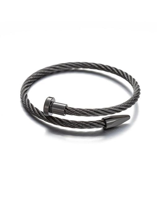 Eye Candy LA Metallic Luxe Collection Titanium Spike Stretch Bracelet