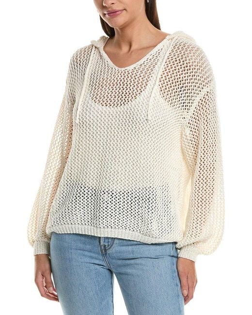 Vintage Havana White Hoodie Beach Sweater