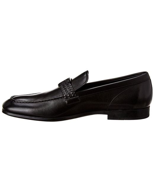 Tod's Black Leather Loafer for men