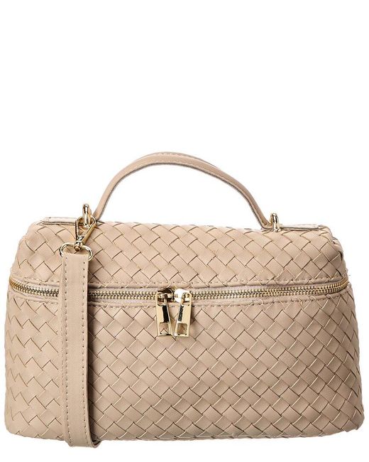 Isabella Rose Brown Quinn Hand-Woven Leather Crossbody