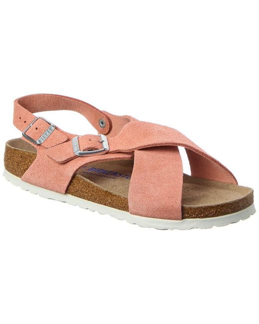 Birkenstock Pink Tulum Sfb Narrow Suede Sandal