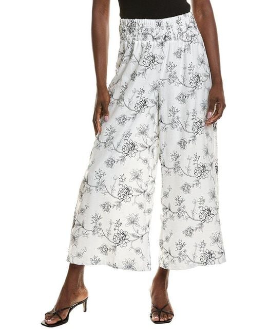 Vince Camuto White Cropped Wide Leg Pant