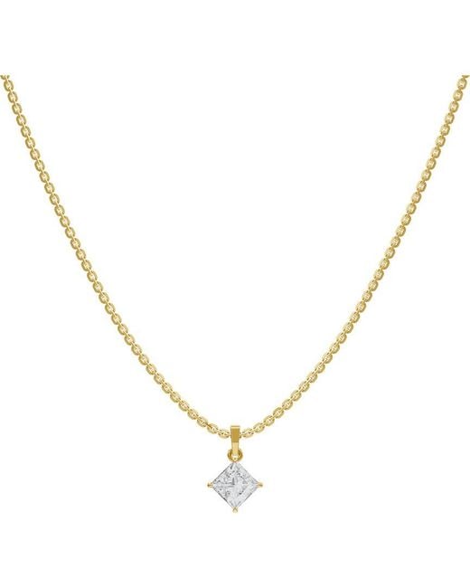 Lab Grown Diamonds Metallic 18K Over 1.00 Ct. Tw. Lab-Grown Diamond Necklace