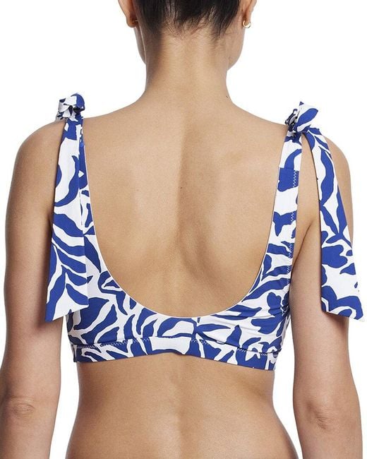Hanky Panky Blue Swim Scoop Bikini Top