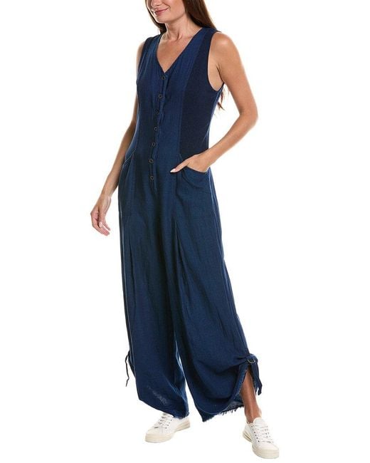 XCVI Blue Aisling Jumpsuit