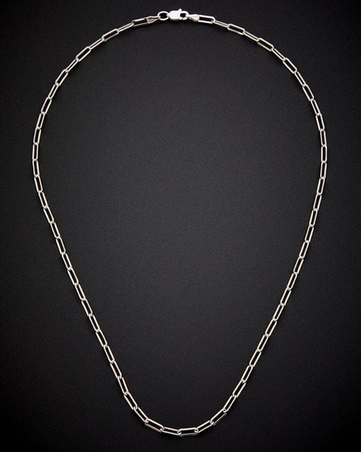 Italian Gold Black 14k Paperclip Chain Necklace