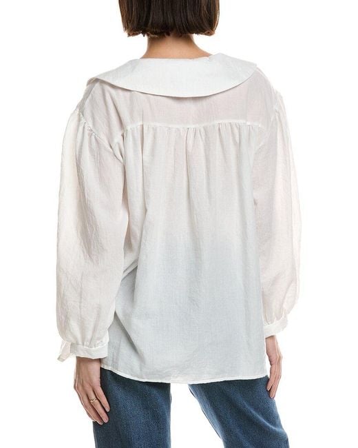 SERENETTE White Peasant Top