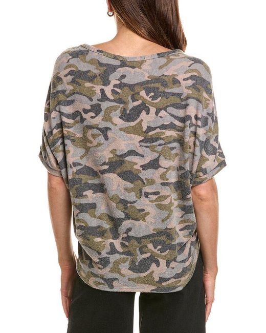 Michael Stars Gray Boat Neck Top