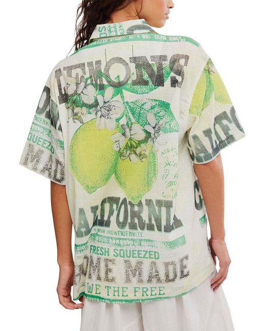 Free People Green Fresh Squeeze Top