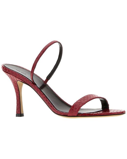 The Row Pink Ella Slingback Leather Sandal