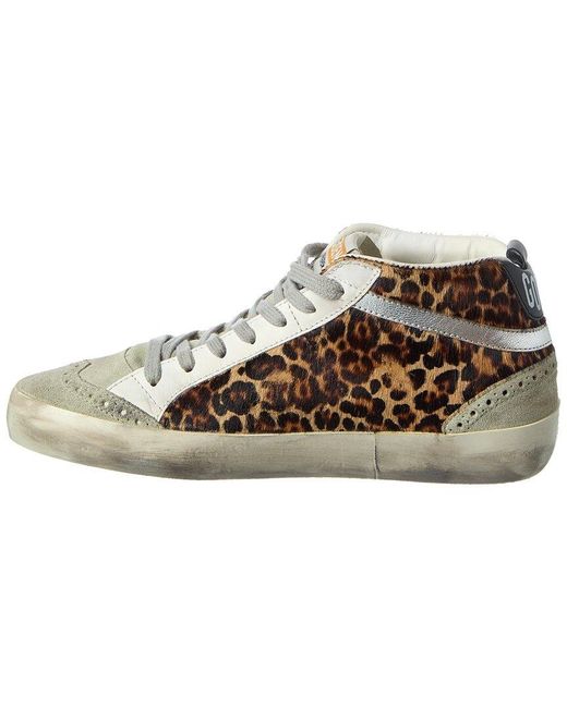 Golden Goose Deluxe Brand Metallic Mid Star Haircalf & Leather Sneaker