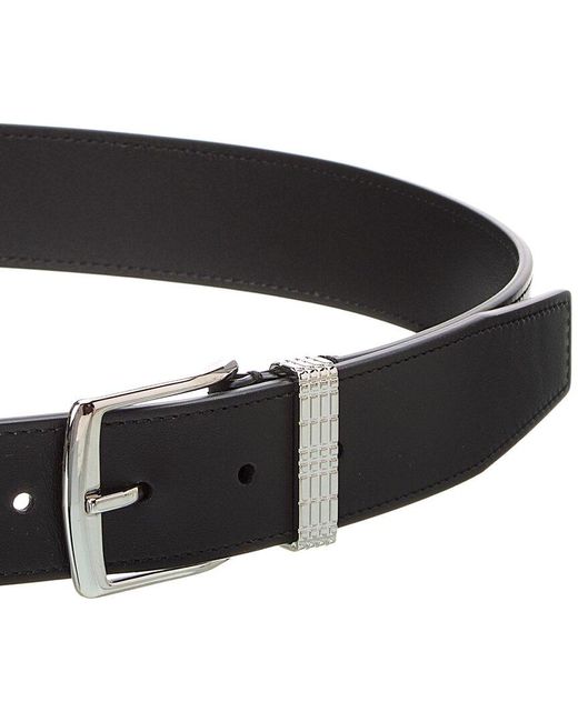 Burberry Black Logo Leather Belt for men