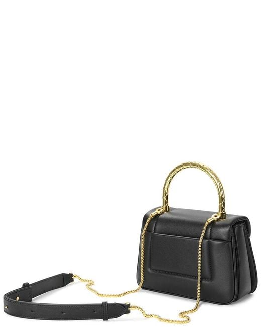 Tiffany & Fred Paris Black Leather Top Handle Satchel