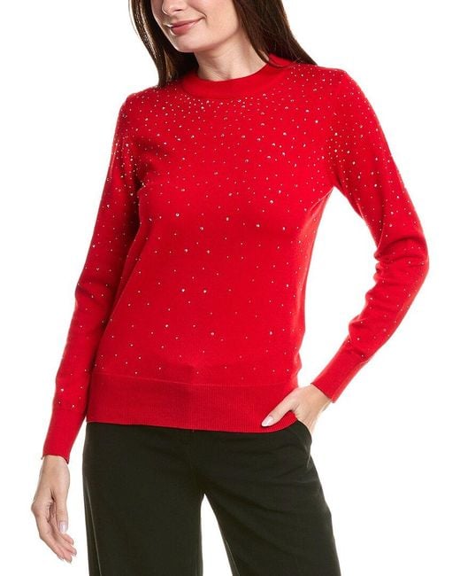 Nanette Lepore Red Pullover Sweater