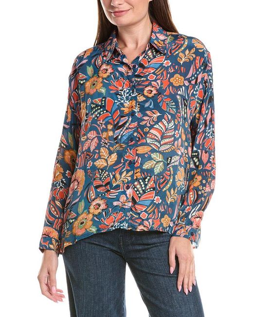 Tolani Blue Kennedy Shirt