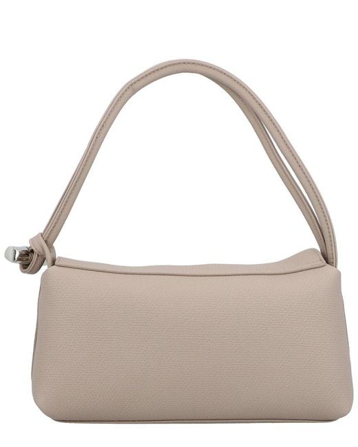 Longchamp Brown Le Roseau Medium Leather Shoulder Bag