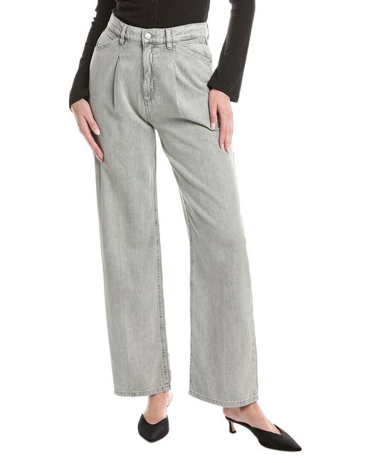DL1961 Gray Casie Light Storm Cloud Relaxed Wide Leg Jean