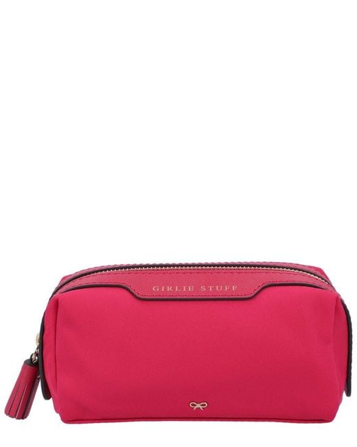 Anya Hindmarch Synthetic Nylon Clutch in Pink | Lyst