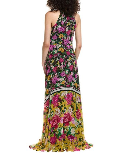 Teri Jon Black Pleated Gown