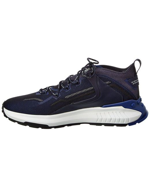 Tod's Blue No_code Knit & Leather Sneaker for men