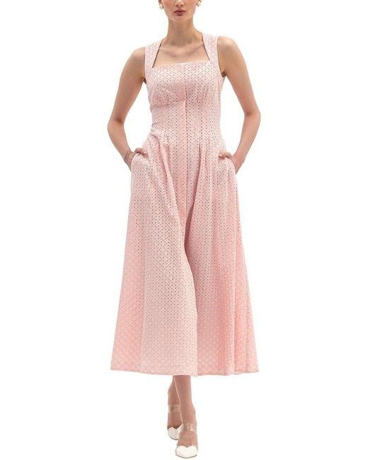 BGL Pink Sleeveless Midi Dress