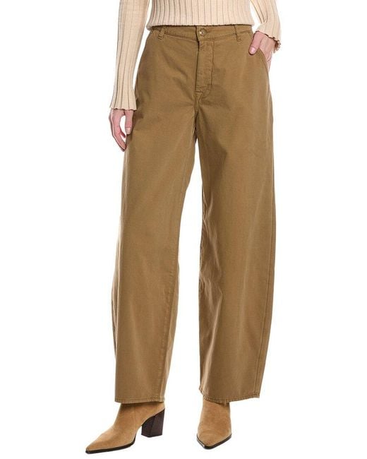 7 For All Mankind Natural Bonnie Sand Storm Barrel Jean