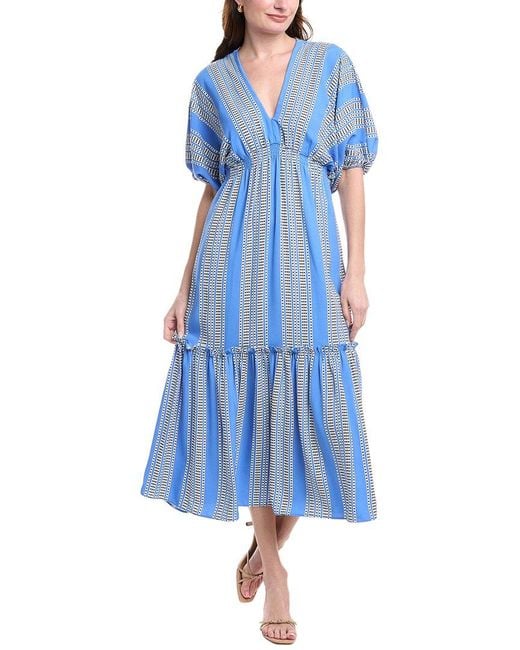 Taylor Blue Dolman Sleeve Midi Dress