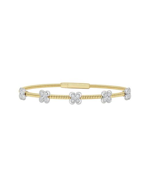 Sabrina Designs White 14K 0.55 Ct. Tw. Diamond Flexible Bangle