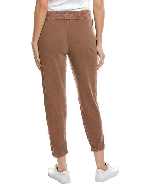 James Perse Brown Fleece Pull-on Sweatpant