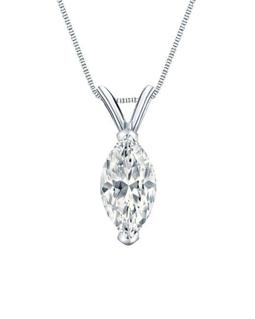Sabrina Designs Lab Grown Diamonds White 14K 5.00 Ct. Tw. Lab-Grown Diamond Solitaire Pendant