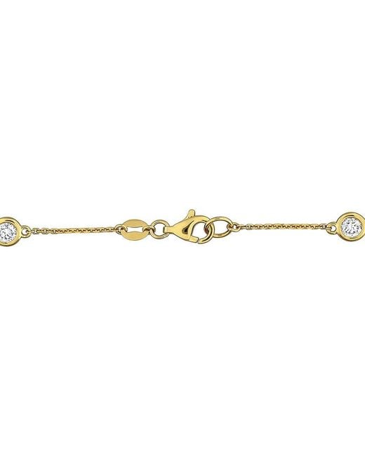 Created Forever Metallic 14K 0.75 Ct. Tw. Lab-Grown Diamond Station Bracelet