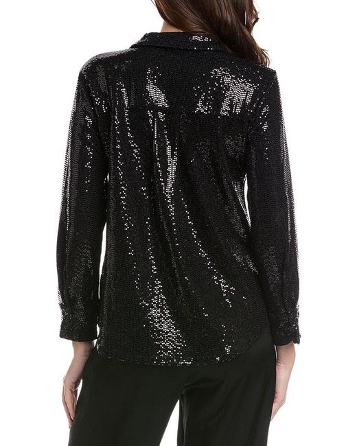 Vince Camuto Black Sequin Shirt