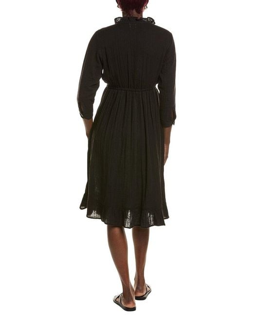MER ST BARTH Black Brigitte Shirtdress