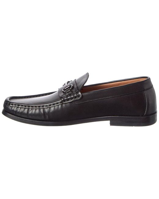 M by Bruno Magli Black Giacomo Leather Loafer for men