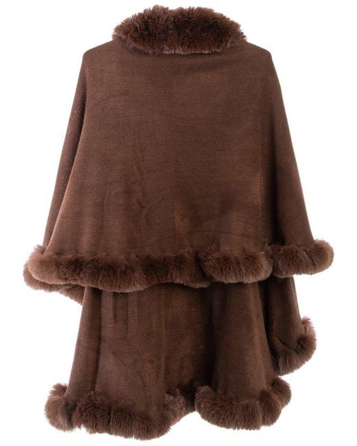 Saachi Brown Layered Cape Kimono
